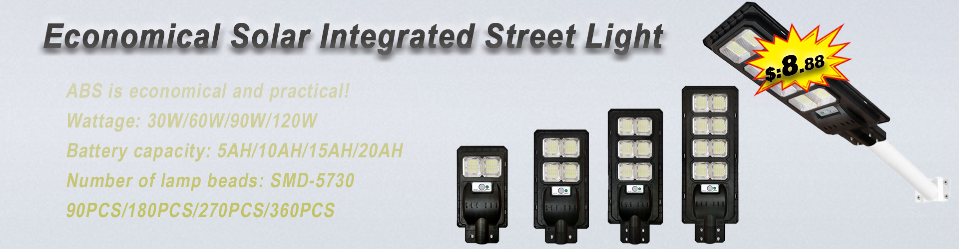 Economical solar integrated street light
