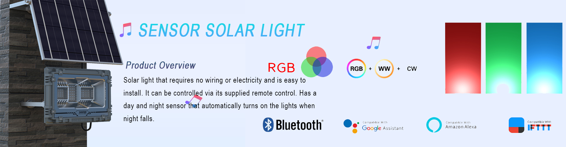 RGB solar light